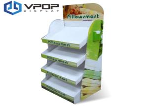 Quality Custom Pillow Free Standing Cardboard Displays High Capacity With Four Shelves wholesale