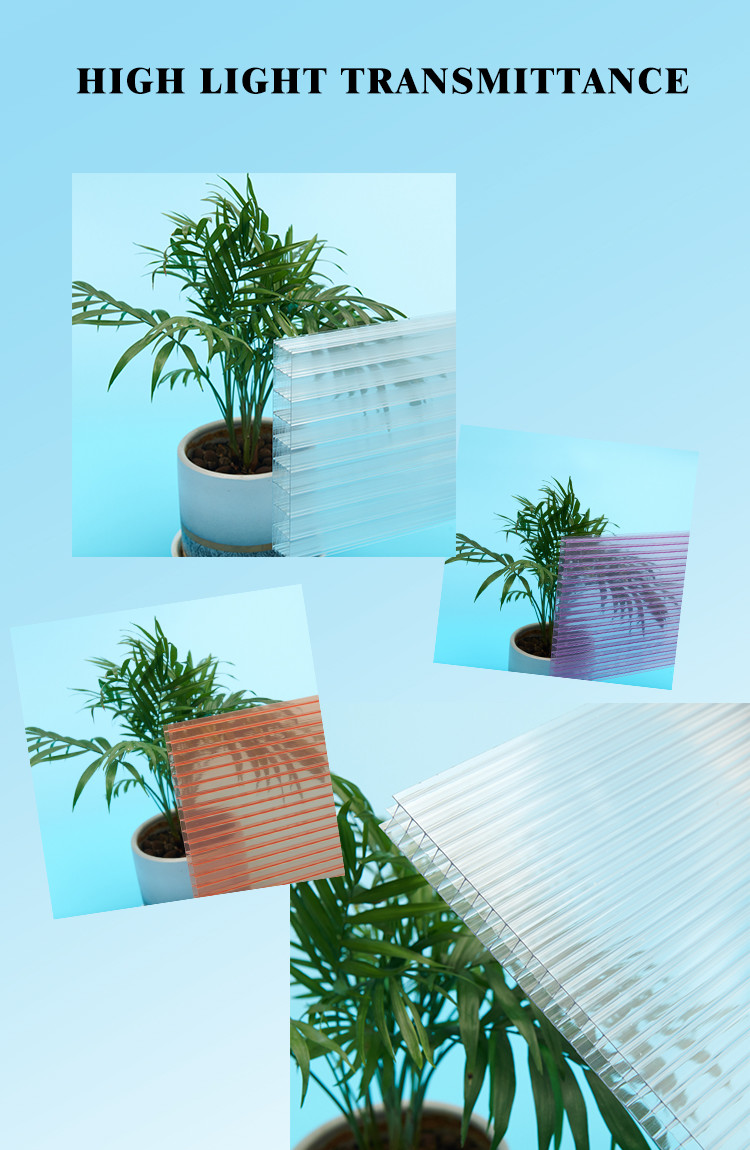 Transparent Cellular Multiwall Polycarbonate Sheet 10mm 6mm 8mm