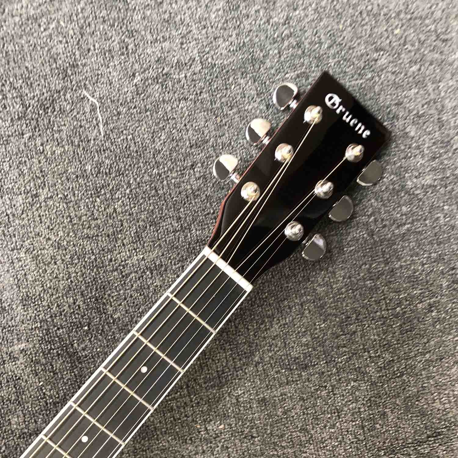 Custom Grand J45AA Solid Wood Acoustic Guitar White Binding in Natural Color
