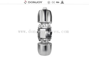 Quality DN25 Multiport Sanitary Diaphragm Valve , Three Ports Two Control Valves wholesale