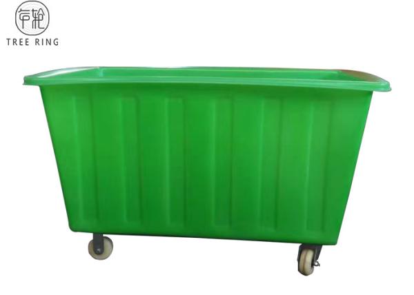 Rotomolded Poly Box Truck , Elevated Raised Growing Laundry Cart Plastic For