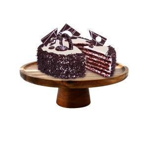 Quality Round Innovative Acacia Wood Serving Tray Cake Stand Food Platter wholesale
