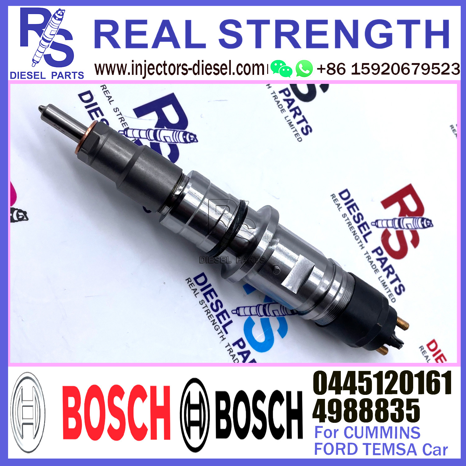 common rail assembly injector 0445120161 4988835 BH1X9K526CA for Cummins DAF CR / MX FORD Cargo TEMSA