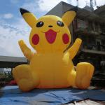 Yellow 6m Oxford Inflatable Pikachu / Blow Up Pokemon Cartoon