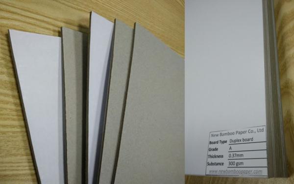 Rigid Gray Paperboard Single Side Coated Duplex Board Grey Back 1550gsm