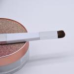 eye shadow integrated aluminum ferrite plastic handle flat brush