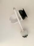 Semi Enclosed Toilet Cleaner Brush Hideaway Compact Long Handle Heavy Base For