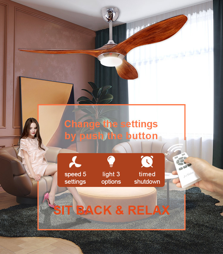 2- Cool Function High Speed Plastic Energy Saving DC Motor Ceiling Fan for Home Lighting