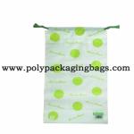 0.16mm Thickness Frosted EVA Plastic Drawstring Bags