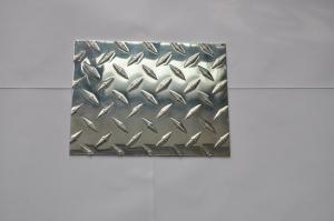Quality OEM Aluminium Chequered Plate , Silver Diamond Embossed Aluminum Sheet wholesale