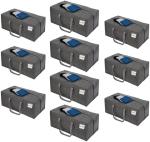 VENO 4 Pack Moving Bags Plastic Storage Totes Clothes Organization Large W Lid