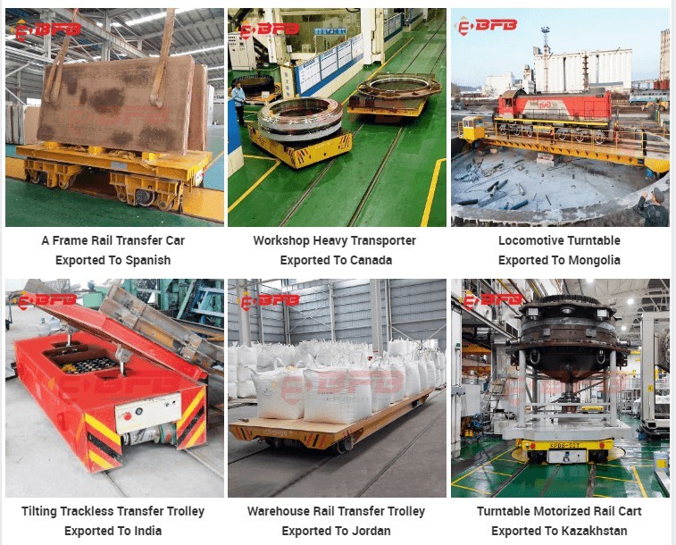 50 Tons Flatbed Steerable Transfer Trolley For Steel Coil Application