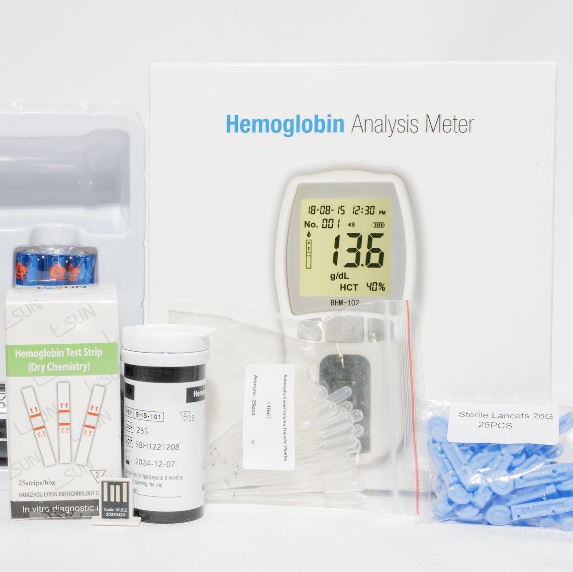 Reflectance Photometer Hemoglobin Tester HCT Testing With HZ BHM-101