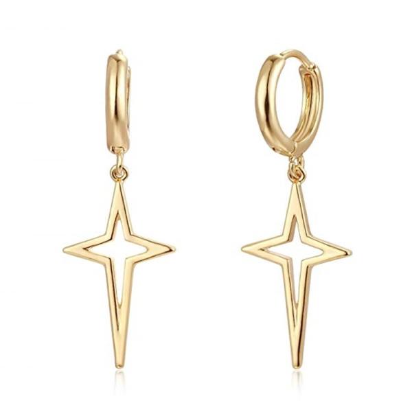 High Quality Real Sterling Silver Earrings Cute Star Drop Earrings 925 Silver