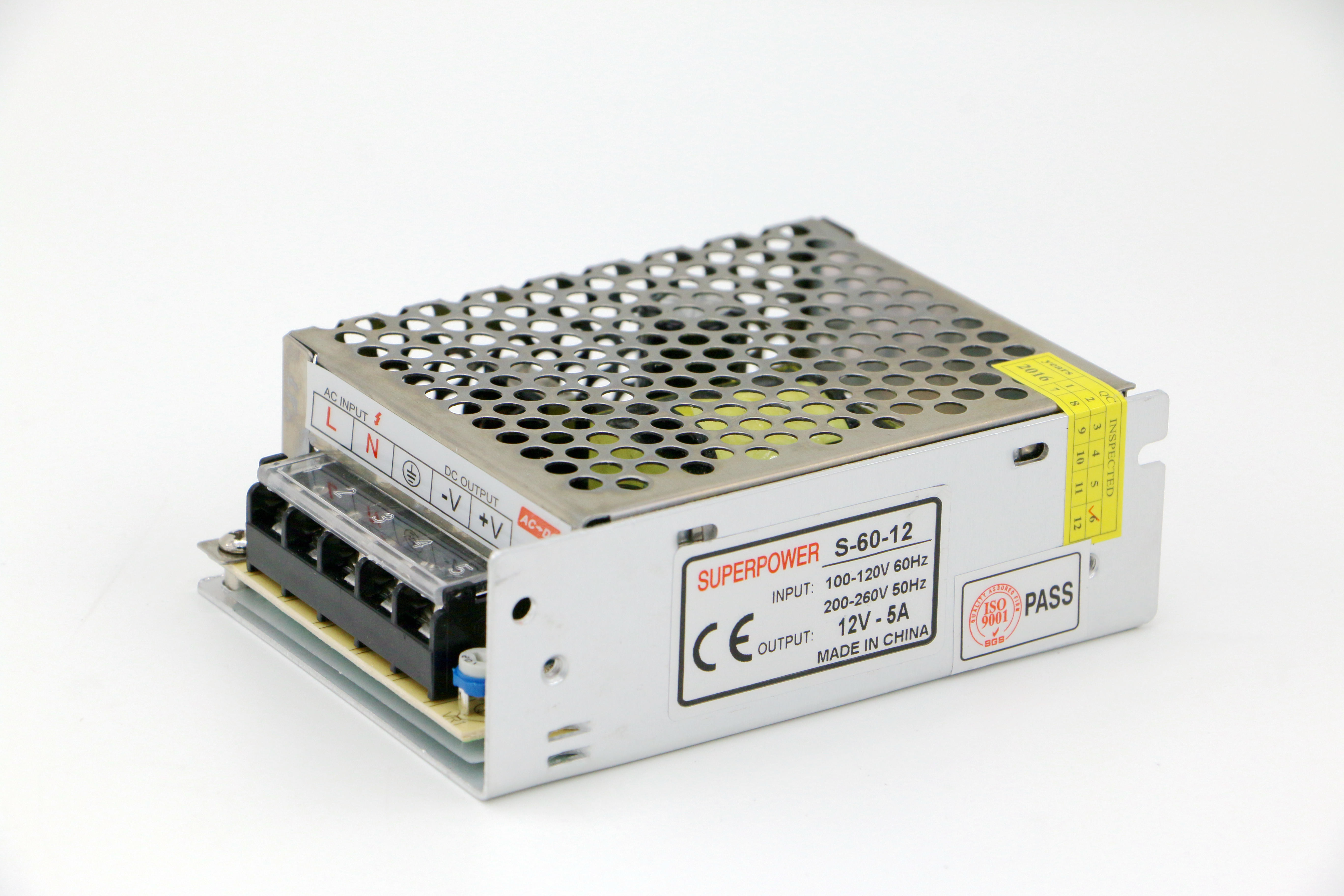 3D Printer Driver 12V5A60W single output SMPS with CE DC12V60W full watt Iron Case for LED Lighting Factory Outlet