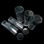 Cylinder Shape Stationery Clear PVC Packaging Box CMYK Printing