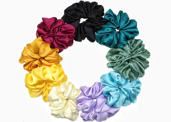 wide satin large violet yellow scrunchies head rope Japanese Korean lady Yiwu