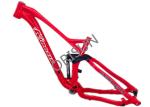 Red Full Suspension Bike Frame 27.5er Plus Trail / Am Riding Style Custom Logo
