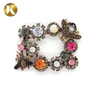 Quality Bee Shape Popular Crystal Shoe Buckles 65mm*50mm Size Fashion Style wholesale