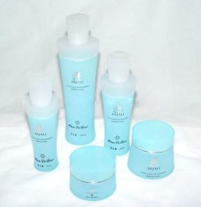 Quality 4 Ounce 1 OZ Blown Coloured Flint Emulsion Cosmetic Glass Bottles and Jars wholesale