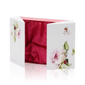 Quality Luxurious Cardboard Gift Box Packaging Open Window Shape Box with the Silk Cloth insert wholesale