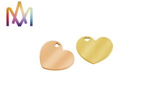 Quality 22X26mm No Tarnish Heart Shape Engraved Charm Tags wholesale