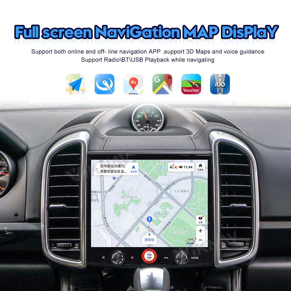 Viknav Car Radio For Porsche Cayenne (2010-2017) 8.4 inch Android Auto Stereo Multimedia Player GPS Navigation Wireless