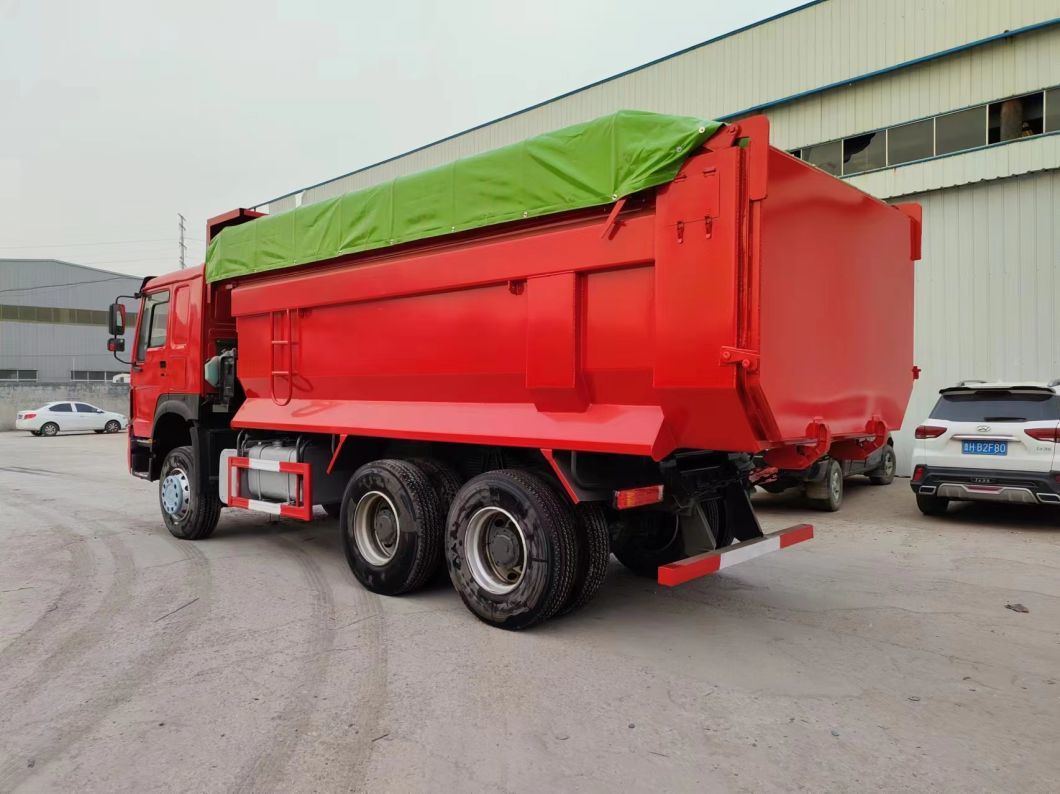 Red U-Type Dump Truck Sinotruck HOWO 6*4 Dump Truck Secondhand Truck 10tires