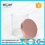 electroplating rose gold metal lids for candle holder