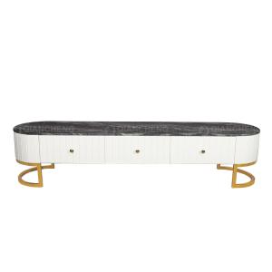 Quality High Gloss Stainless Steel TV Stand With Drawers Mirror Brushed Finish wholesale