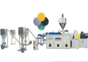 Quality Conical Twin Screw Extruder PVC Pelletizing Line With PVC Powder / Calcium Material wholesale
