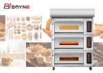 3 Deck 9 Tray Gas Commercial Bakery Oven For Bread