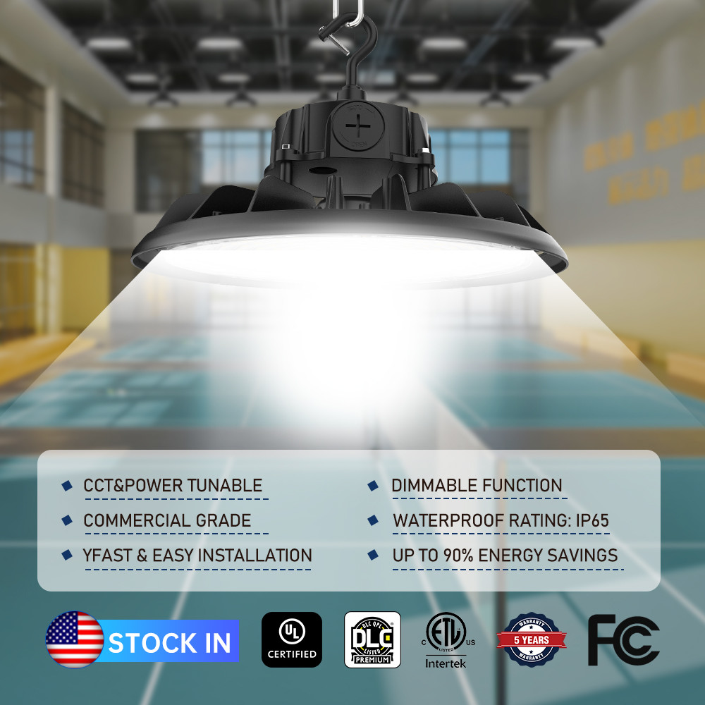 Industrial Workshops Warehouse LED UFO High Bay Light Dimmable 100W 150W 200W 240W Ip65