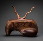 Exquisite Workmanship Wooden Art Sculpture , Handmade Wooden Sculptures