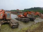 Durable Amphibious Pontoon Upper Excavator Hydraulic Components With Track