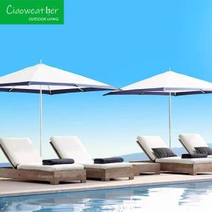 Quality Customized Color Teakwood Frame Wooden Villa Leisure Hotel Garden Swimming Pool Chair Courtyard Sun Lounger Sunbed Beach Waterproof Outdoor Sunlounger wholesale