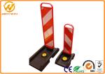 ABS Traffic Delineator Post , Collapsible Panel Bollard Rubber Base Reflective