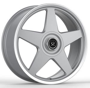 Quality Ferrari 488 GTB Custom 1-PC Forged Rims Satin Silver Big Caps wholesale