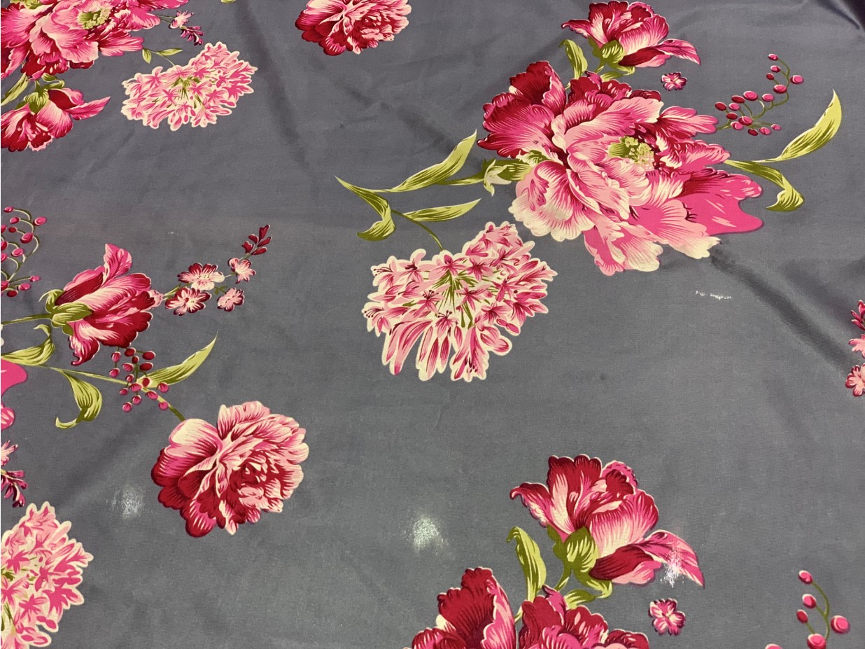 2.3m Wide 100gsm Polyester Tricot Fabric Flower Printing For Mattress Cover