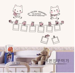 Quality Cartoon Cat Removable Wall Stickers Uv Resistant 60x90cm wholesale