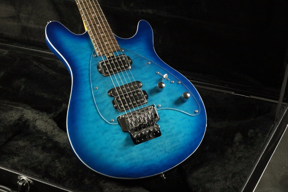 Mahogany body HsH pickups Quilted Maple Top single Binding Music Man olp Electric guitar Guitarra transparent pickguard