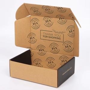 Quality Packaging Custom Design Kraft Paper Corrugated Box Mail Packaging Boxes wholesale