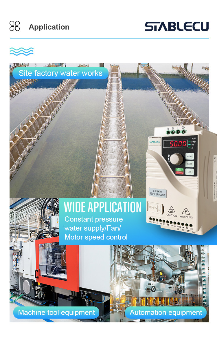 AC 380V 2.2KW Mini VFD For Induction Motor Speed Control