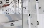 Custom Printed waterproof Plastic Shower Curtain / hotel extra long shower