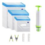 Custom Logo BPA-Free Food Vacuum Sealed Bags Zippered Hand Pump