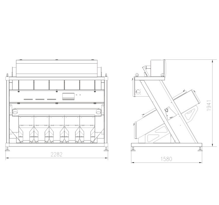 CCD448 Rice Color Sorter , Color Sorting Machine , Color Selector for Grain. Wheat. Corn