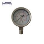 Customizable Stainless Steel Bourton Tube Gauge Filled with Liquid Pressure
