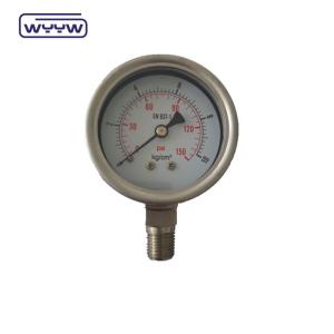 Quality EN837-1 bayonet bezel oil 63mm pressure gauge wholesale