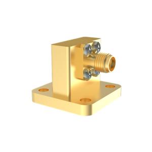 Quality Gold Plating WR42 BJ220 To K2.92mm Female Waveguide To Coax Adapter 17.6GHz~26.7GHz wholesale