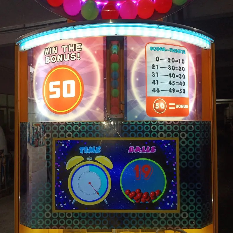 Quik Drop Arcade Ticket Game, Ball Drop Lottery Redemption Game Machine For Sale